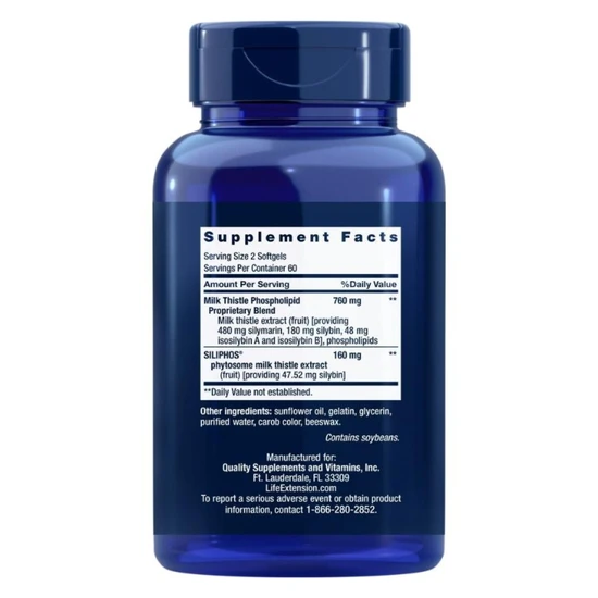 Life Extension Advanced Milk Thistle Softgels 120 Softgels