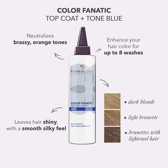 Pureology Colour Fanatic Top Coat + Tone Blue 200ml