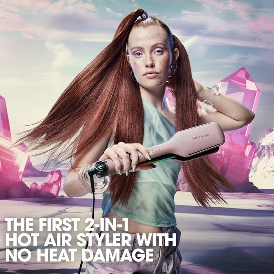 ghd Duet Style Limited Edition Hot Air Styler In Transcendent Pink With Matching Heat-Resistant Bag & Mat
