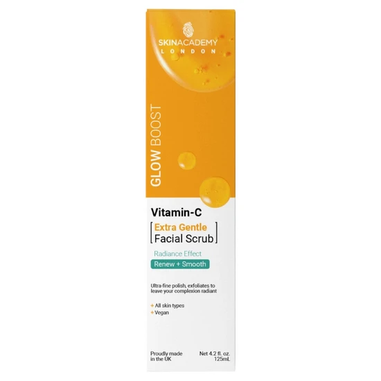 Skin Academy Glow Boost Vitamin C Extra Gentle Facial Scrub 125ml