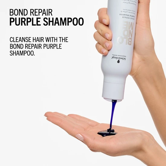 Schwarzkopf BlondMe Bond Repair Purple Shampoo 2 x 300ml