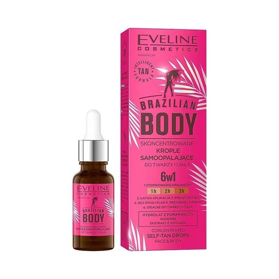 Eveline Brazilian Body 6 In 1 Self Tan Drops 18ml