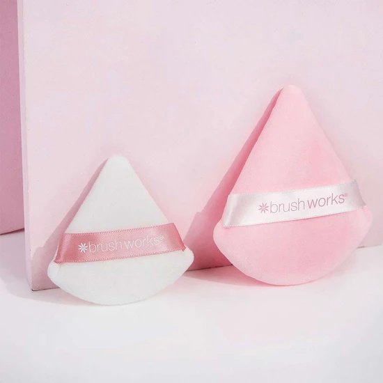 Brushworks Triangular Powder Puff Duo