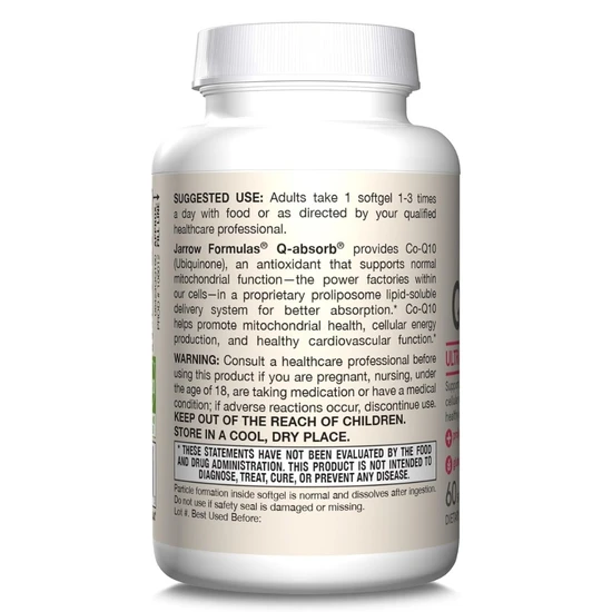 Jarrow Formulas Q-absorb 100mg Softgels 60 Softgels