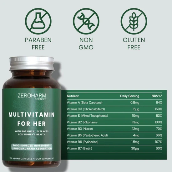 ZeroHarm Liposomal Multivitamin For Her Capsules 120 Capsules
