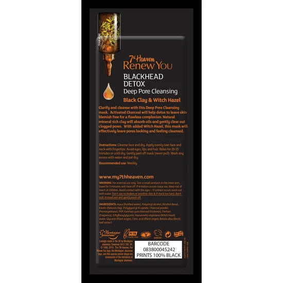 Montagne Jeunesse 7th Heaven Renew You Blackhead Detox Deep Pore Cleansing 10ml