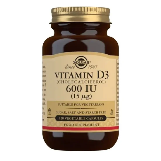 Solgar Vitamin D3 15ug 600iu Vegicaps 120 Vegicaps
