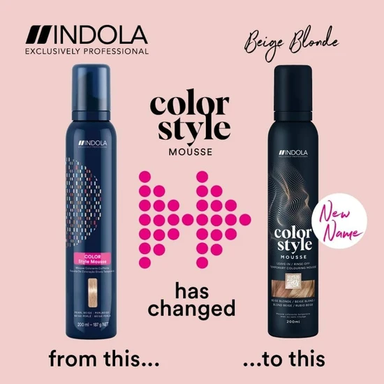 Indola Colour Style Temporary Colouring Mousse Light Brown Hazel