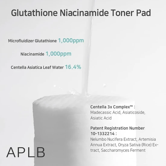 APLB Glutathione Niacinamide Toner Pad 100ml