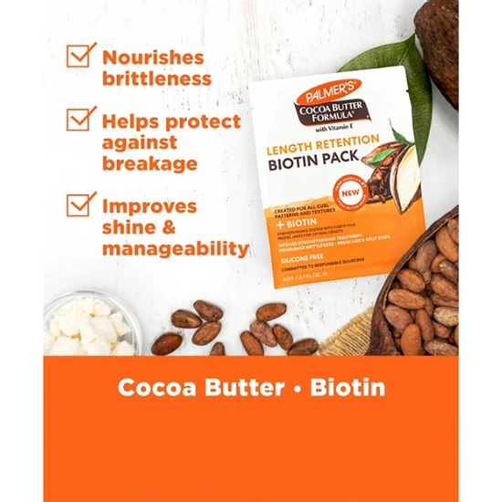 Palmer's Cocoa Butter Formula With Vitamin E Length Retention Biotin Pack 60 g