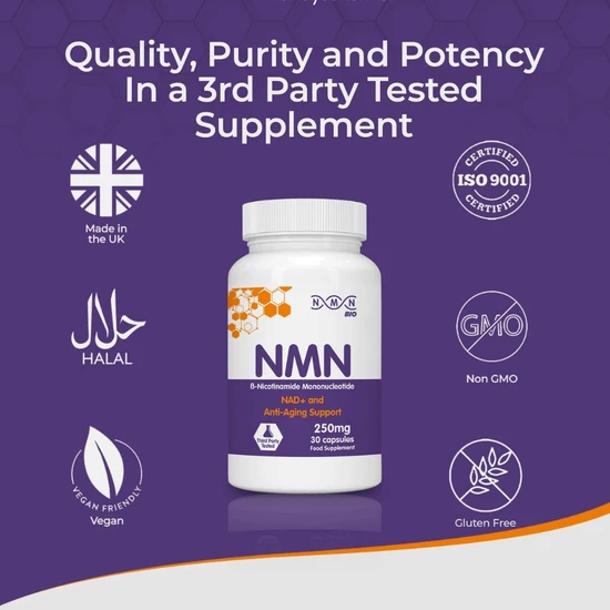 NMN Bio NMN 250mg Capsules 30 Capsules