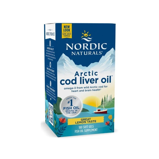 Nordic Naturals Arctic Cod Liver Oil, 750mg Lemon 180 Softgels