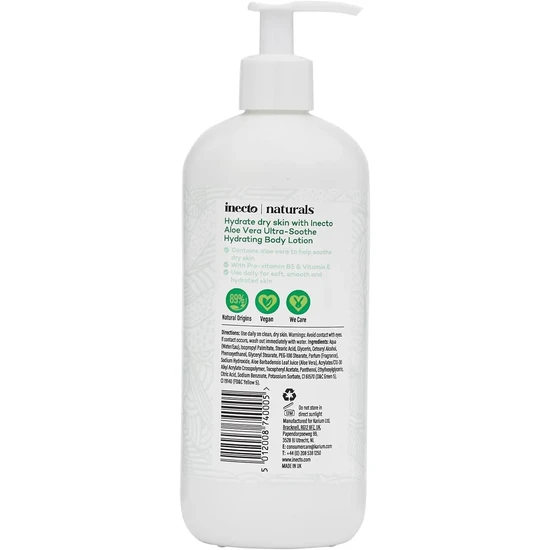 Inecto Naturals Aloe Vera Ultra Soothe Hydrating Body Lotion 500ml