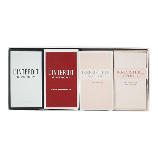 GIVENCHY Miniatures Gift Set 10ml L'Interdit Eau De Parfum + 10ml L'Interdit Rouge Eau De Parfum + 8ml Irresistible Eau De Parfum + 8ml Irresistible Rose Velvet Eau De Parfum
