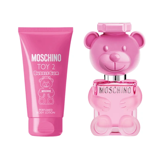 Moschino Toy 2 Bubble Gum Eau De Toilette Women's Gift Set Spray With Body Lotion 30ml