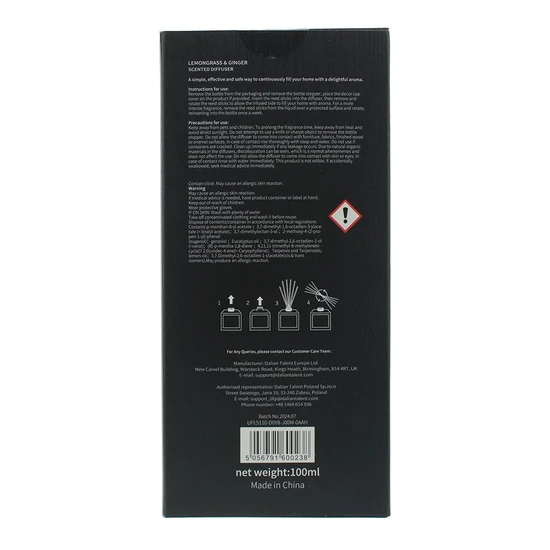 French Connection Wooden Collection Lemongrass & Ginger Diffuser 100ml