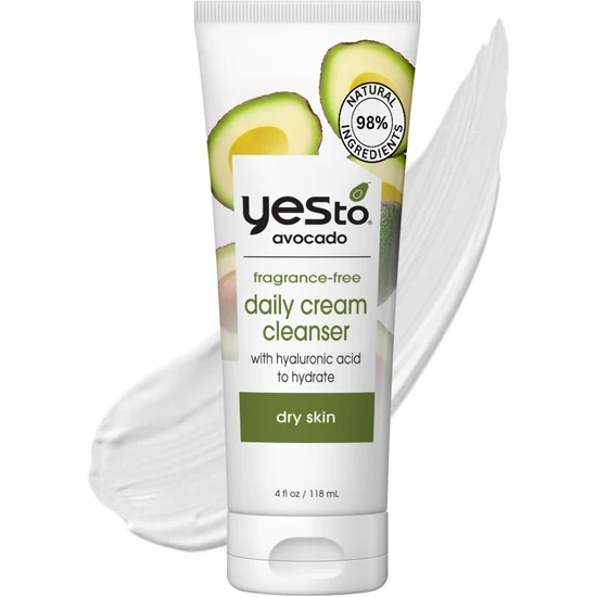 Yes To Avocado Fragrance Free Daily Cream Cleanser 118ml