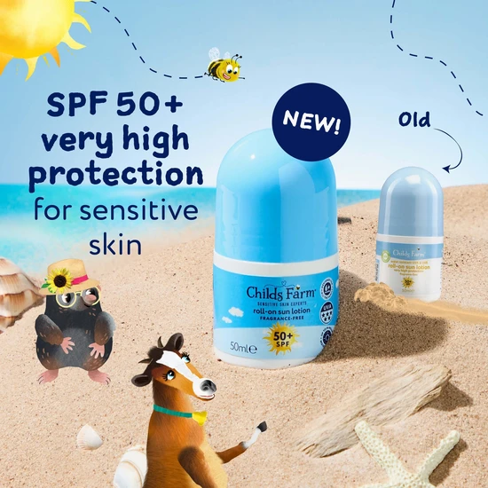 Childs Farm Fragrance Free Roll On Sun Lotion SPF 50 50ml