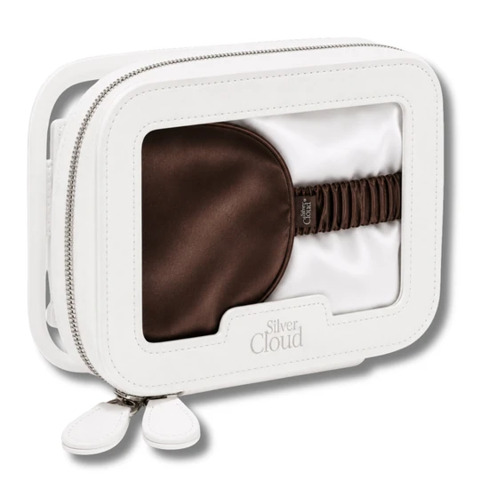 Silver Cloud Chocolate Satin+ Beauty Sleep Gift Set Pillowcase, Sleep Mask & Scrunchies