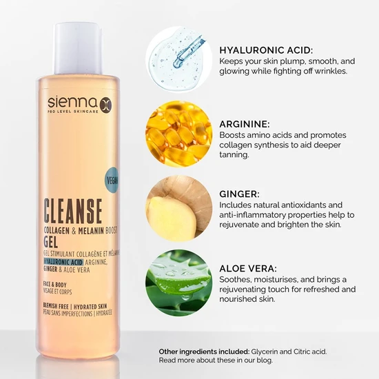 Sienna X Cleanse Collagen & Melanin Boosting Gel 200ml