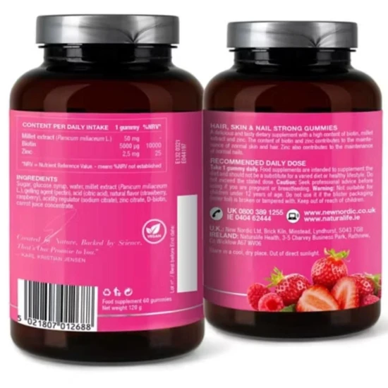New Nordic Hair, Skin & Nail Strong Gummies 60 Gummies