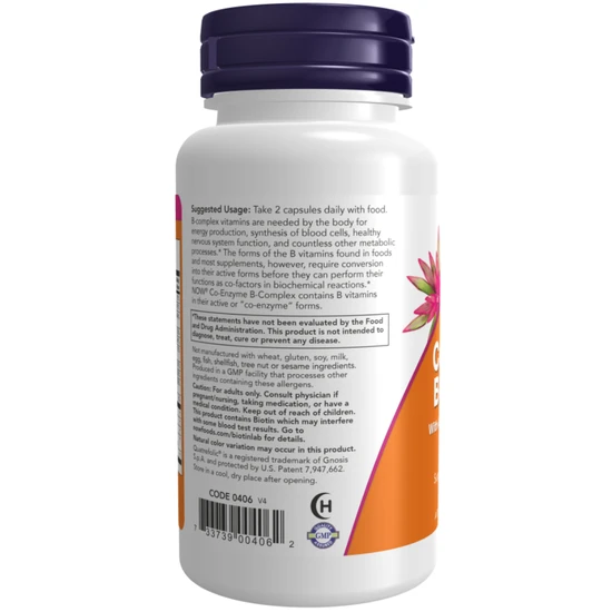 NOW Foods Co-Enzyme B-Complex Capsules 60 Capsules