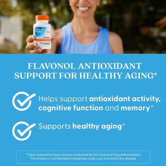 Doctor's Best Fisetin With Novusetin 100mg Vegicaps 30 Vegicaps