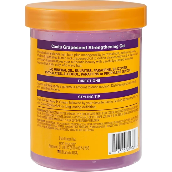 Cantu Grapeseed Strengthening Gel Alcohol Free 524 g
