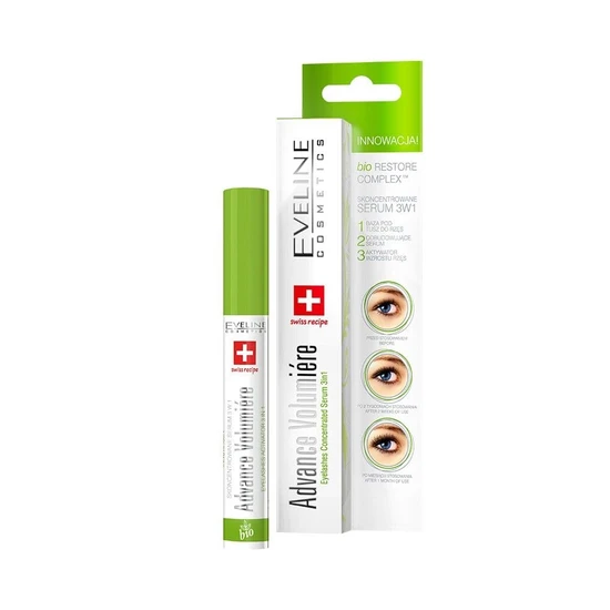 Eveline Advance Volumiere 3 In 1 Eyelashes Concentrated Serum 10ml