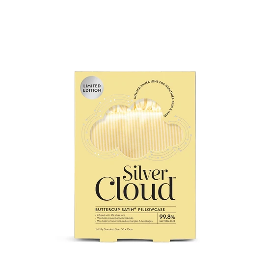 Silver Cloud Satin Frilly Pillowcase Buttercup Collection