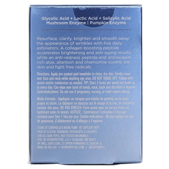 HydroPeptide 5x Power Peel Daily Resurfacing Pads x 30