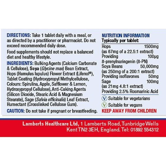 Lamberts Menopause Complex Tablets 30 Tablets