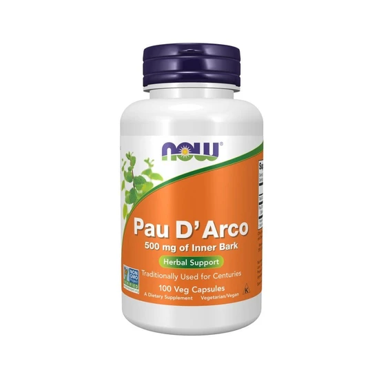 NOW Foods Pau D'Arco 500mg Capsules 100 Capsules