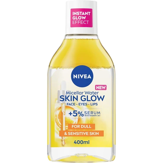 Nivea Micellar Water Skin Glow Face Eye Lips 400ml / No Coulor