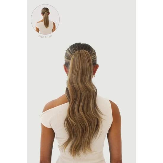 LullaBellz Brushed Out Wave 20" Claw Clip Pony BLACKS | JET BLACK