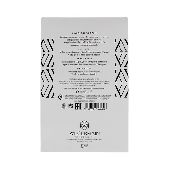 Wilgermain Passion Victim Eau De Parfum 100ml