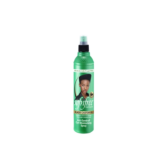 Sofn'Free Black Castor Oil Anti-Dandruff Curl Moisturising Spray 350ml