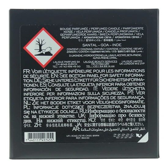 Lalique Candle Santal Goa