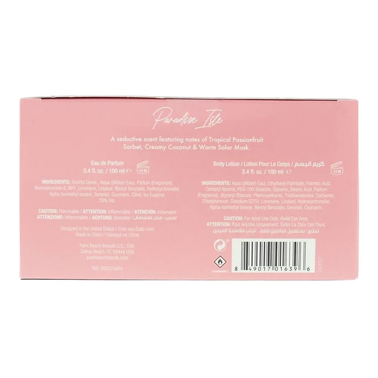 Caribbean Joe Paradise Isle Eau De Parfum 100ml Gift Set 100ml & 100ml Body Lotion