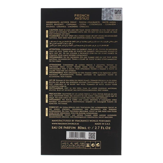 French Avenue Sultan The Conqueror Eau De Parfum 80ml
