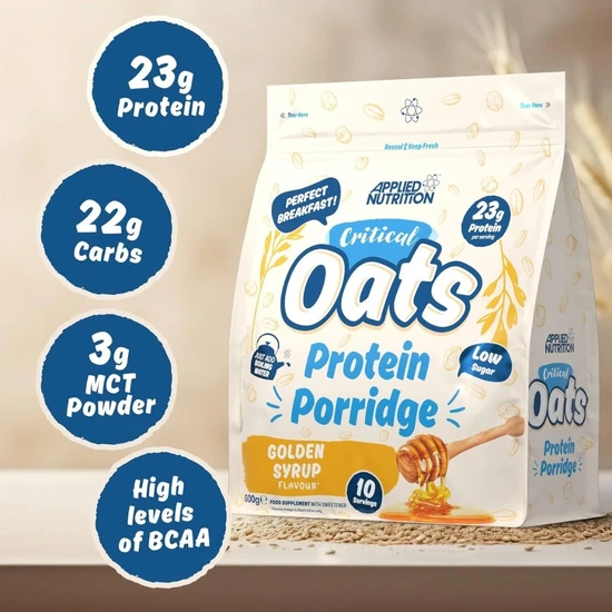 Applied Nutrition Critical Oats Protein Porridge Golden Syrup 600g