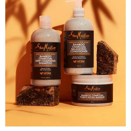 Shea Moisture African Black Soap Bamboo Charcoal Purification Masque 340g