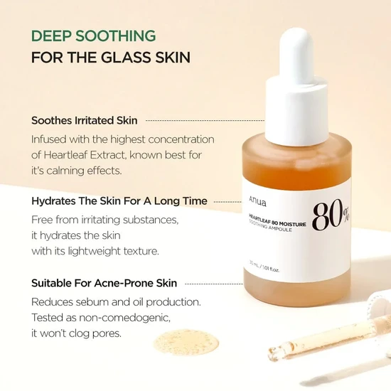 ANUA 80 Percent Moisture Soothing Ampoule 30ml