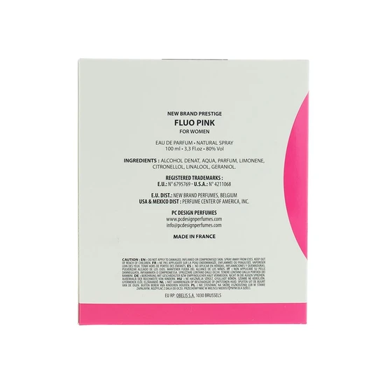 New Brand Prestige Fluo Pink Eau De Parfum 100ml