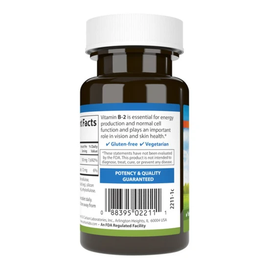 Carlson Labs Vitamin B2 100mg 100 Tablets