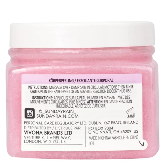 Sunday Rain Acai Berry Body Scrub 265g