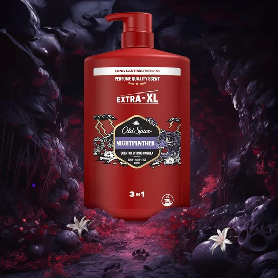 Old Spice Night Panther 3-In-1 Body Hair Face Wash 1000ml