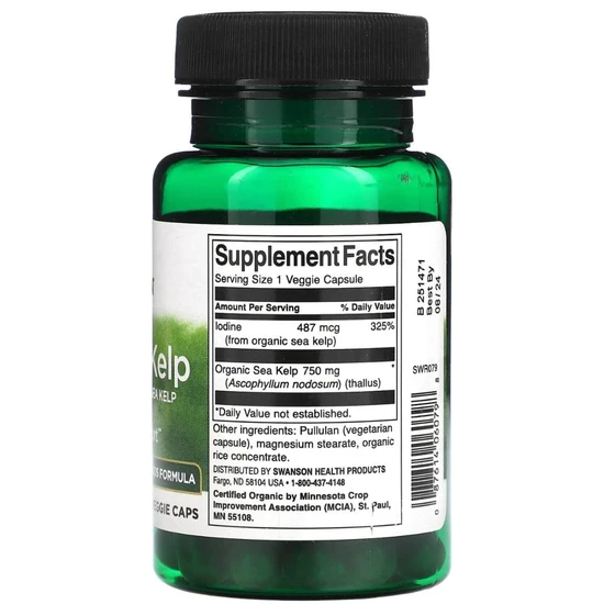 Swanson Scottish Kelp 750mg 30 Capsules