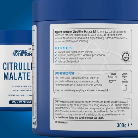 Applied Nutrition Citrulline Malate 2:1 3000mg 300g