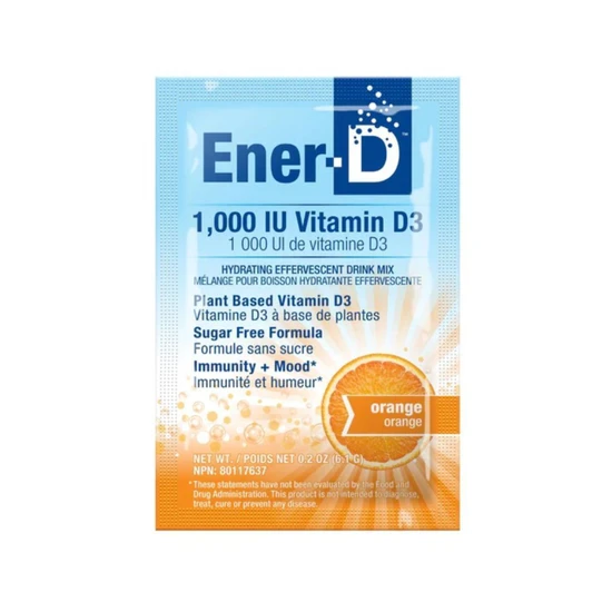 Ener-Life Ener-D Vit D3 1000IU Orange Sugar Free Sachets 24 Sachets